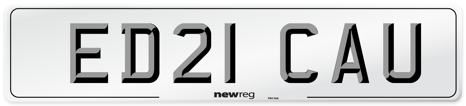ED21 CAU Number Plate from New Reg